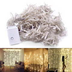 3M x 3M 300-LED Warm White Light Wedding Decoration String Light - VirtuousWares:Global