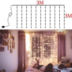 3M x 3M 300-LED Warm White Light Wedding Decoration String Light - VirtuousWares:Global