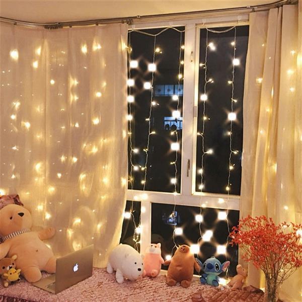 3M x 3M 300-LED Warm White Light Wedding Decoration String Light - VirtuousWares:Global