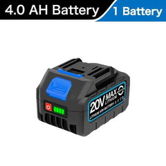 4.0Ah 6.0Ah Larger Battery with Charger Lithium ion Rechargeable Replacement for Makita 18V Battery BL1850 BL1830 BL1860 Wrench - VirtuousWares:Global