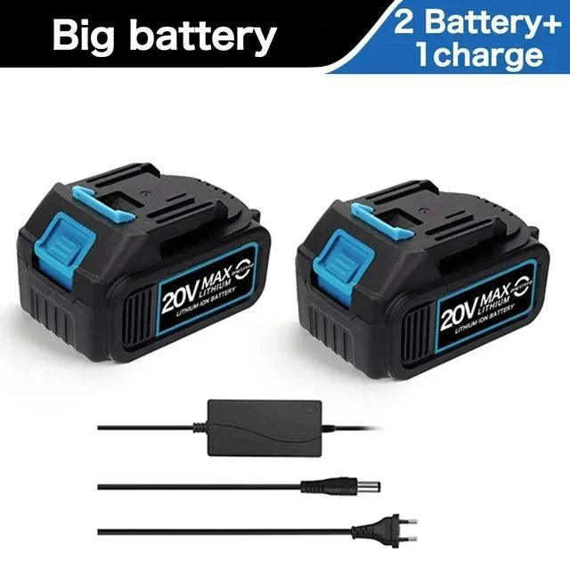 4.0Ah 6.0Ah Larger Battery with Charger Lithium ion Rechargeable Replacement for Makita 18V Battery BL1850 BL1830 BL1860 Wrench - VirtuousWares:Global