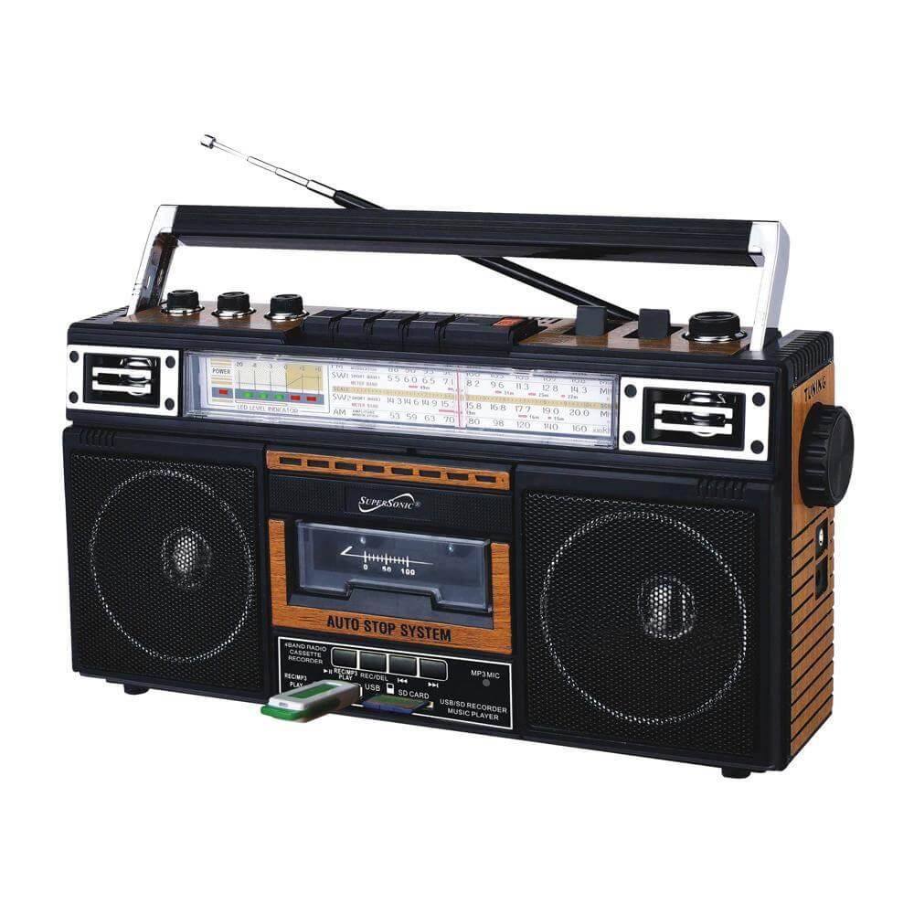 4 Band Radio & Cassette Player + Cassette To Mp3 Converter & Bluetooth - VirtuousWares:Global