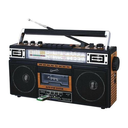 4 Band Radio & Cassette Player + Cassette To Mp3 Converter & Bluetooth - VirtuousWares:Global