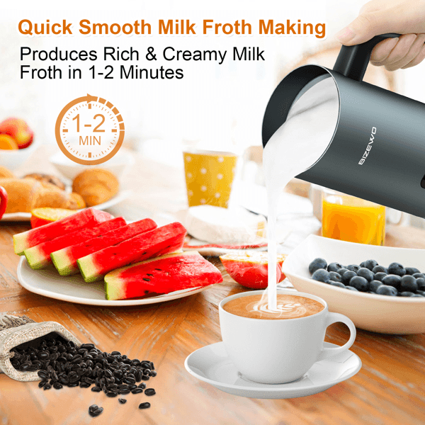 4 IN 1 Automatic Hot and Cold Foam Maker Frother for Coffee - VirtuousWares:Global