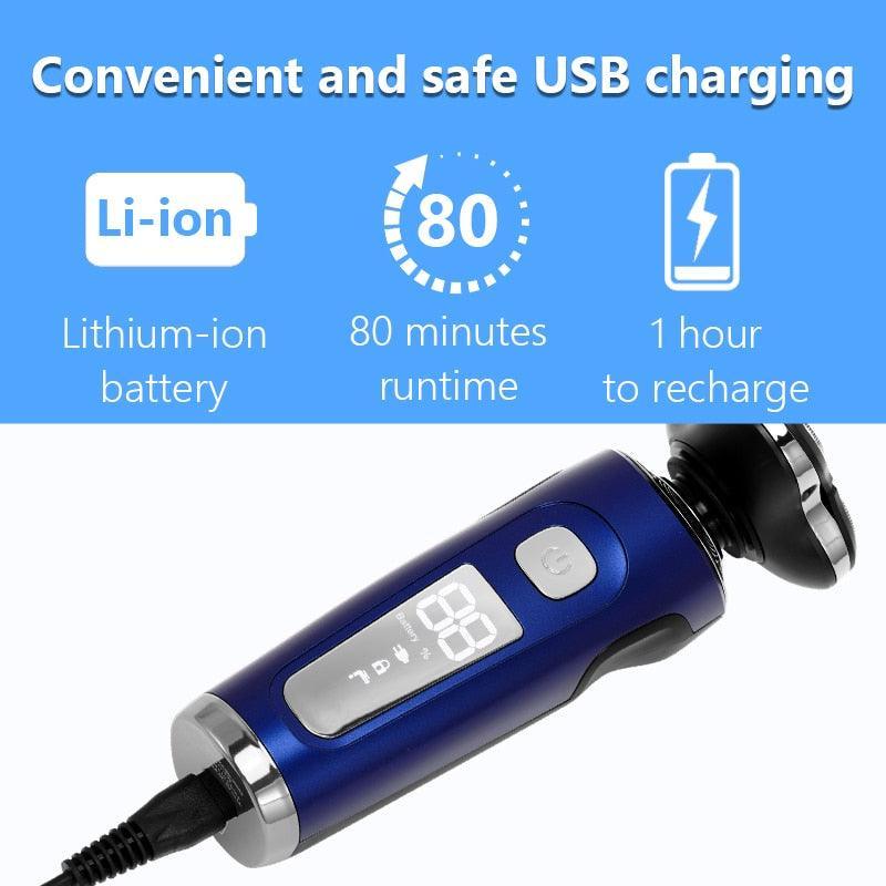 4 in 1 Electric Shaver 3D Floating Cutters USB Fast Charge - VirtuousWares:Global