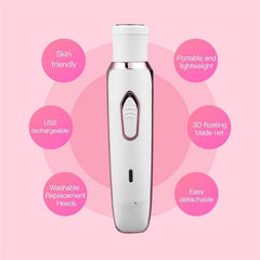 4 in 1 Electric Women Epilator Bikini Body Armpit Electric USB - VirtuousWares:Global