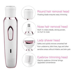 4 in 1 Electric Women Epilator Bikini Body Armpit Electric USB - VirtuousWares:Global