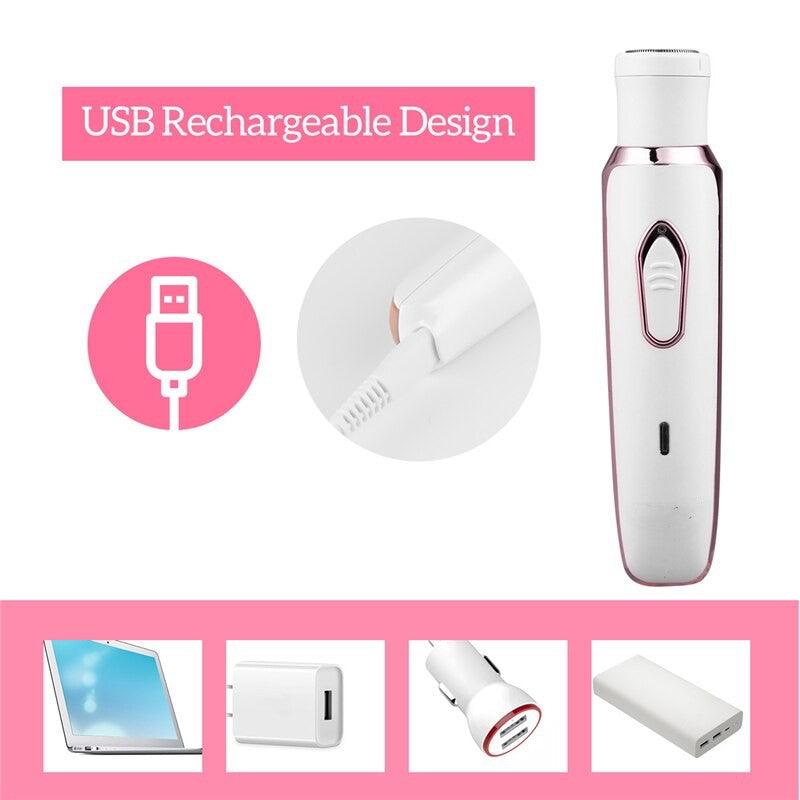 4 in 1 Electric Women Epilator Bikini Body Armpit Electric USB - VirtuousWares:Global