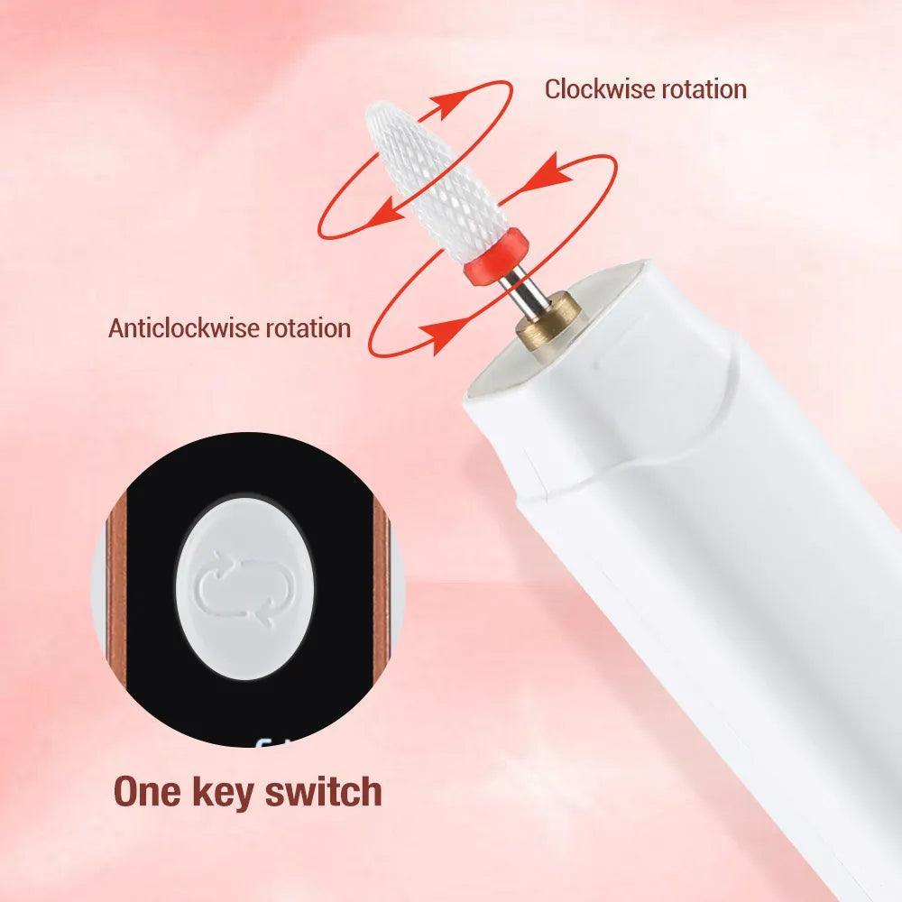 4 In 1 Professional MINI Electric Nail Drill Kit Manicure Pedicure - VirtuousWares:Global