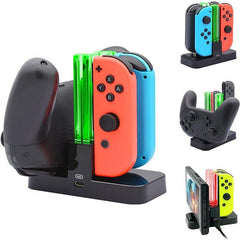 4 in1 Charging Dock For Nintend Switch Joy-con Controller LED Charger - VirtuousWares:Global