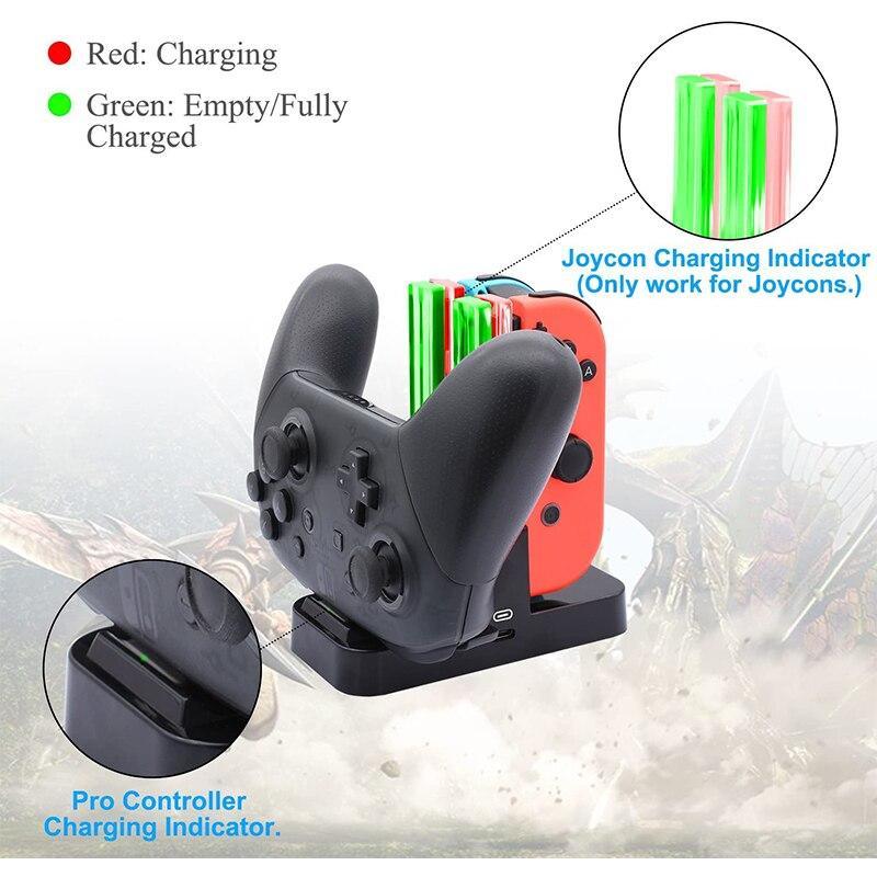 4 in1 Charging Dock For Nintend Switch Joy-con Controller LED Charger - VirtuousWares:Global