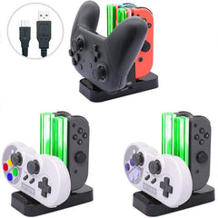 4 in1 Charging Dock For Nintend Switch Joy-con Controller LED Charger - VirtuousWares:Global