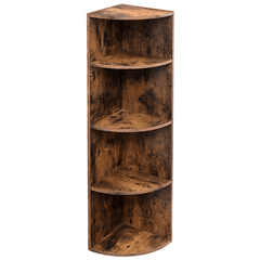 4 Tier Wood Corner Shelf Storage Rack Shelves - VirtuousWares:Global