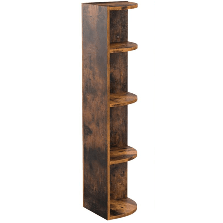 4 Tier Wood Corner Shelf Storage Rack Shelves - VirtuousWares:Global