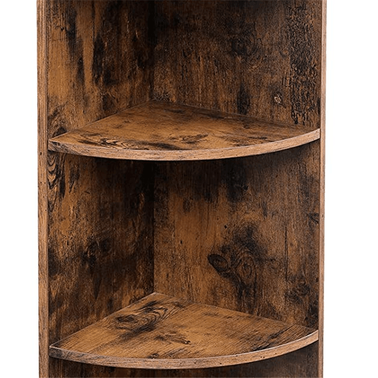 4 Tier Wood Corner Shelf Storage Rack Shelves - VirtuousWares:Global