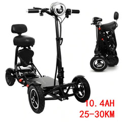 4 Wheel Mobility Scooters For Seniros Folding 36V 500W Dual Motor Electric Scooter For Aldutos With Child Seats Three Speeds - VirtuousWares:Global