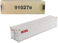 40\' Dry Goods Sea Container \OOCL\" White \"Transport Series\" 1/50 - VirtuousWares:Global