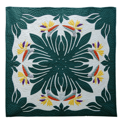 42″ Hawaiian Quilt Wall Hanging – Bird of Paradise Design - VirtuousWares:Global
