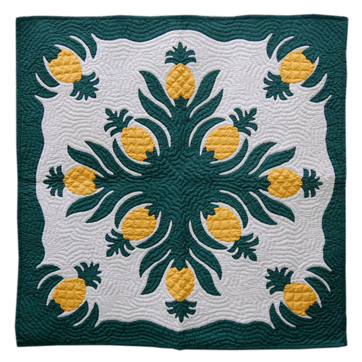 42″ Hawaiian Quilt Wall Hanging – MC Pineapple Design - VirtuousWares:Global