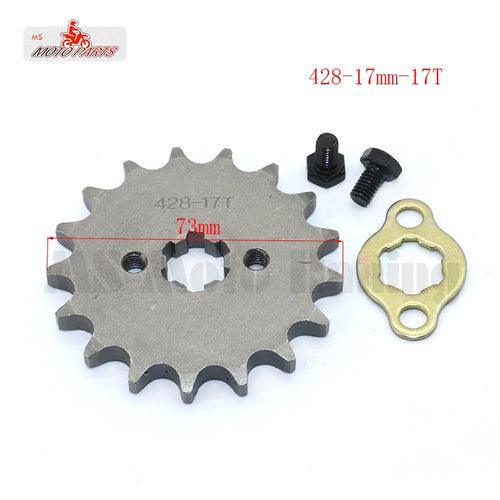 428# 17mm 10-19T Tooth Front Engine Sprocket for 50-160cc Orion Apollo - VirtuousWares:Global