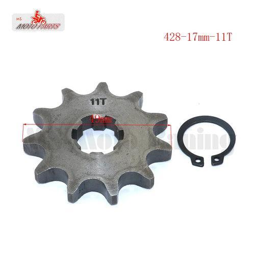 428# 17mm 10-19T Tooth Front Engine Sprocket for 50-160cc Orion Apollo - VirtuousWares:Global