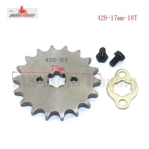 428# 17mm 10-19T Tooth Front Engine Sprocket for 50-160cc Orion Apollo - VirtuousWares:Global