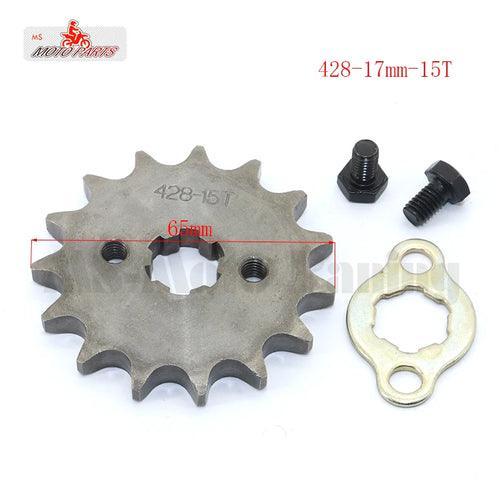 428# 17mm 10-19T Tooth Front Engine Sprocket for 50-160cc Orion Apollo - VirtuousWares:Global