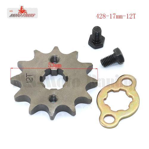 428# 17mm 10-19T Tooth Front Engine Sprocket for 50-160cc Orion Apollo - VirtuousWares:Global