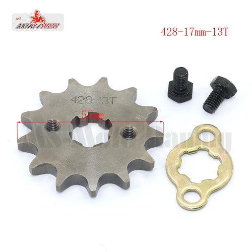 428# 17mm 10-19T Tooth Front Engine Sprocket for 50-160cc Orion Apollo - VirtuousWares:Global