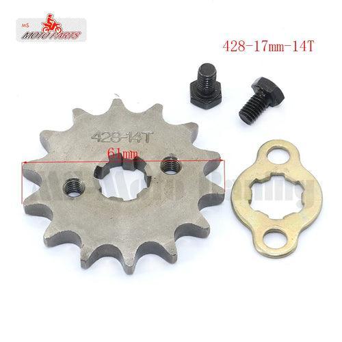 428# 17mm 10-19T Tooth Front Engine Sprocket for 50-160cc Orion Apollo - VirtuousWares:Global