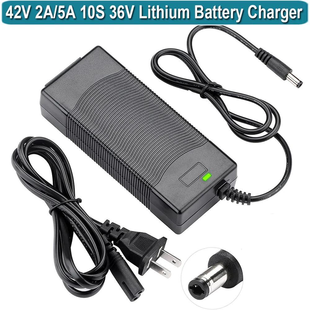 42V 2A 5A Electric Charger 1 Prong 5.5mm DC Plug for 36V 10S Lithium - VirtuousWares:Global