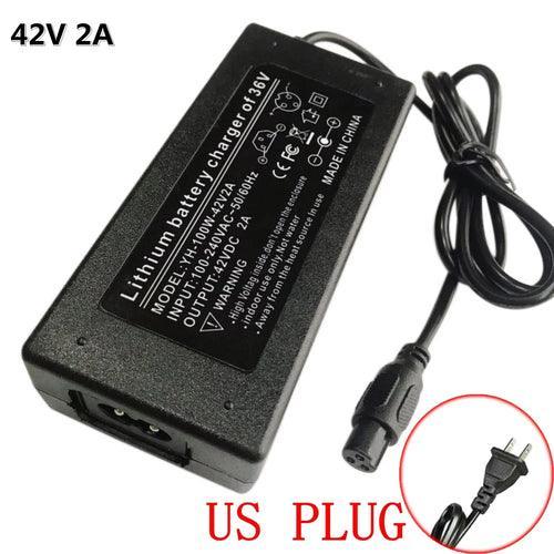 42V 2A Universal Lithium Battery Charger For 36V Hoverboard - VirtuousWares:Global