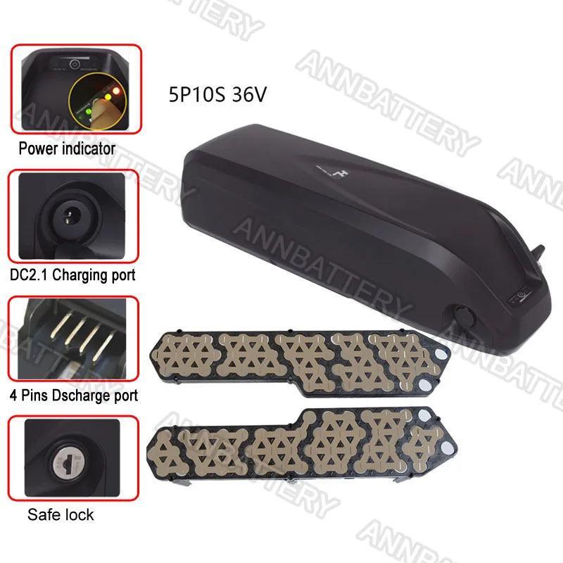48V/36V SSE-046 HaiLong case E-bike battery box, holder and nickel, Can hold 52 pcs 18650 li-ion battery - VirtuousWares:Global