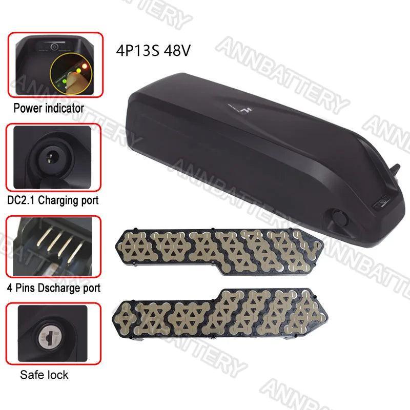 48V/36V SSE-046 HaiLong case E-bike battery box, holder and nickel, Can hold 52 pcs 18650 li-ion battery - VirtuousWares:Global
