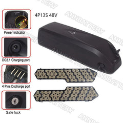 48V/36V SSE-046 HaiLong case E-bike battery box, holder and nickel, Can hold 52 pcs 18650 li-ion battery - VirtuousWares:Global