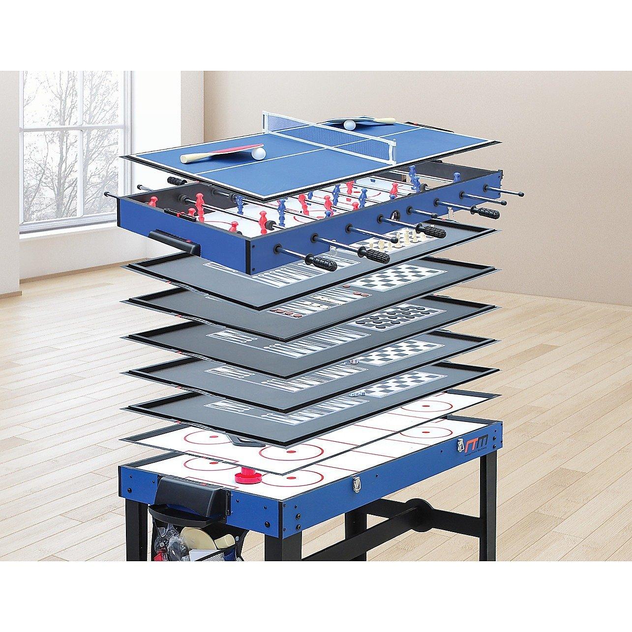 4FT 12-in-1 Combo Games Tables Foosball Soccer Basketball Hockey Pool - VirtuousWares:Global