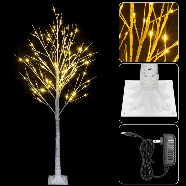 4FT Snowflake Christmas Tree with 48 LED Lamp - VirtuousWares:Global