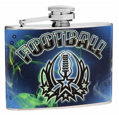 4oz Football Theme Hip Flasks - VirtuousWares:Global