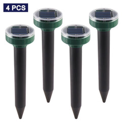 4pcs Ultrasonic Solar Power Mouse Repeller - VirtuousWares:Global