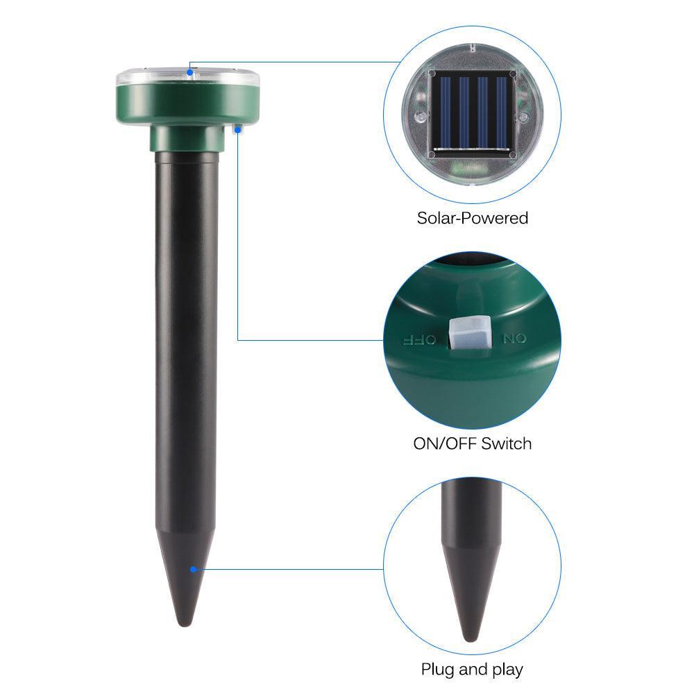4pcs Ultrasonic Solar Power Mouse Repeller - VirtuousWares:Global