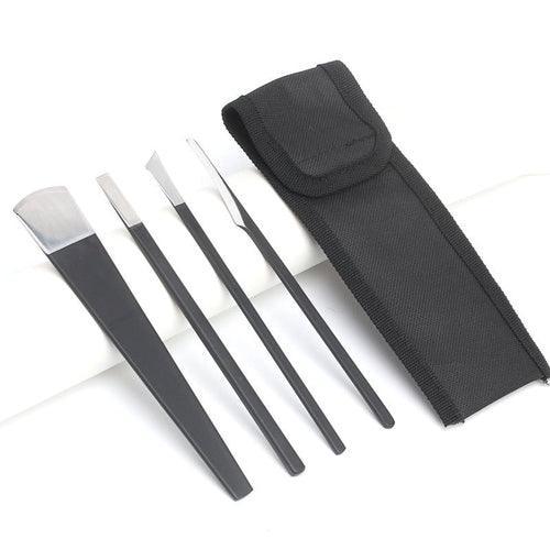 4Pcs/Set Black Stainless Steel Pedicure Knife Professional Pedicure - VirtuousWares:Global