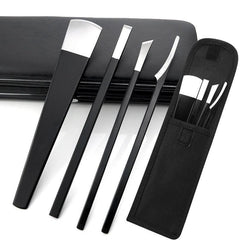 4Pcs/Set Black Stainless Steel Pedicure Knife Professional - VirtuousWares:Global