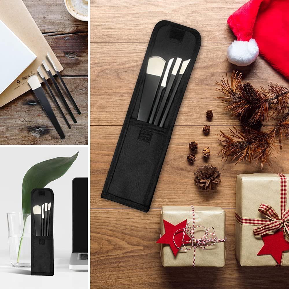 4Pcs/Set Black Stainless Steel Pedicure Knife Professional - VirtuousWares:Global
