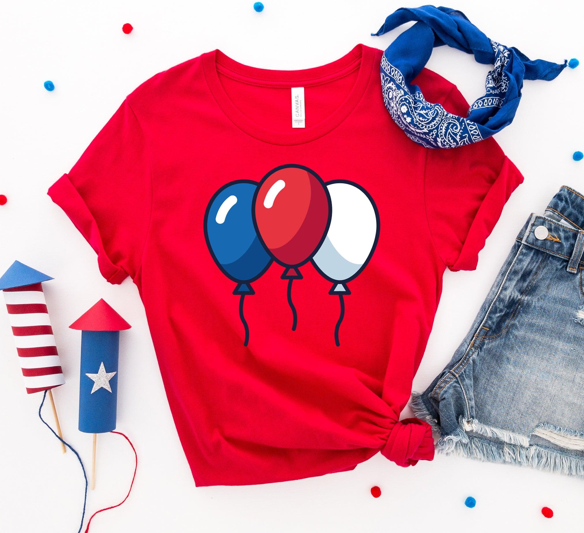 4th of July Balloons T-shirt - VirtuousWares:Global
