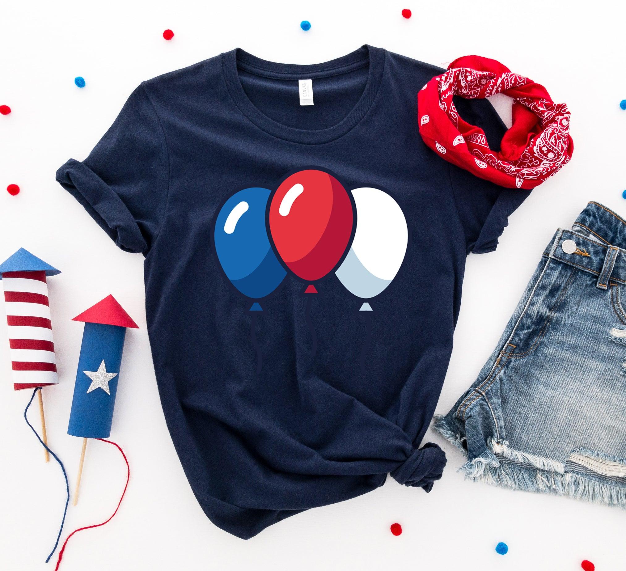 4th of July Balloons T-shirt - VirtuousWares:Global