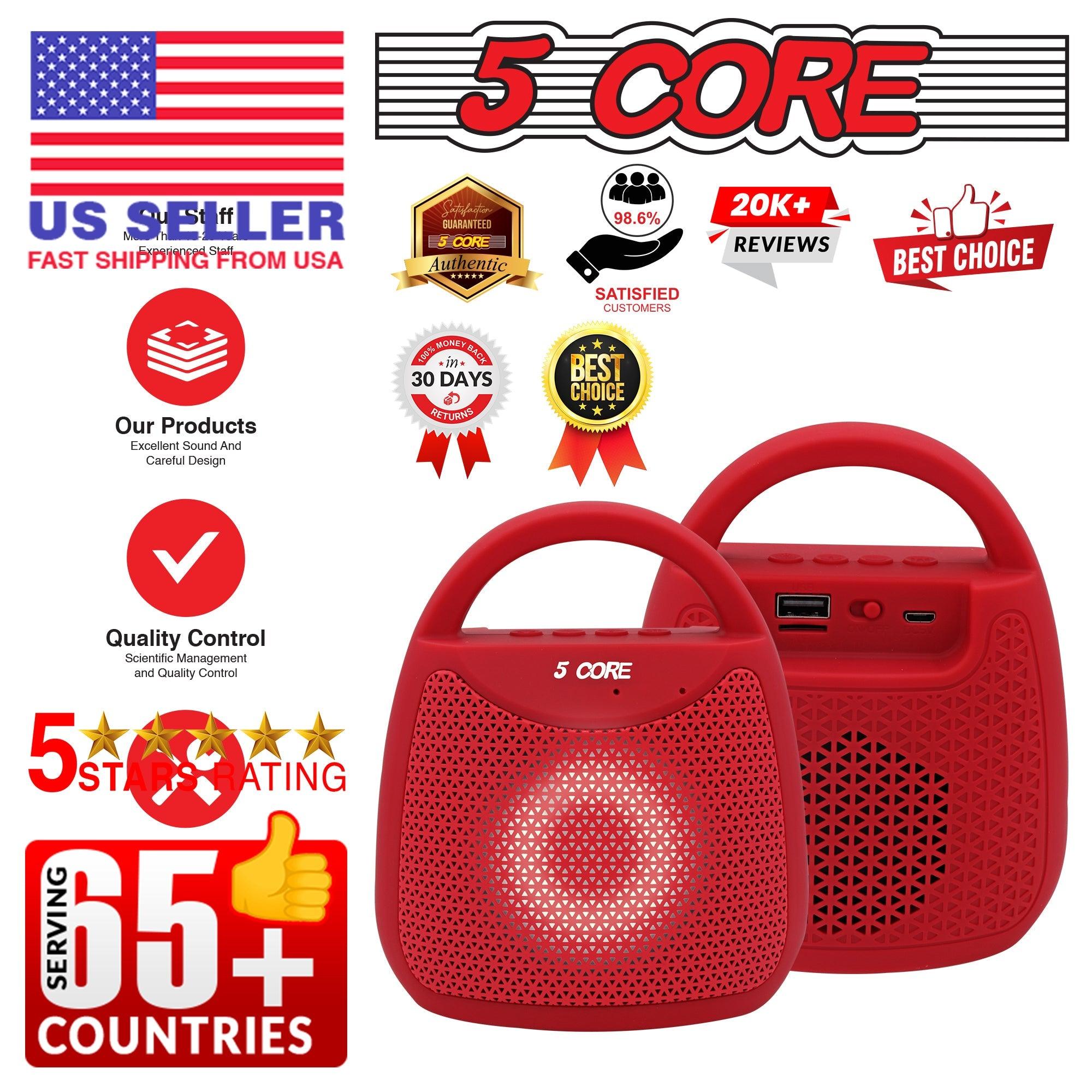 5 Core Bluetooth Speaker Wireless Outdoor Portable Waterproof Loud USB - VirtuousWares:Global