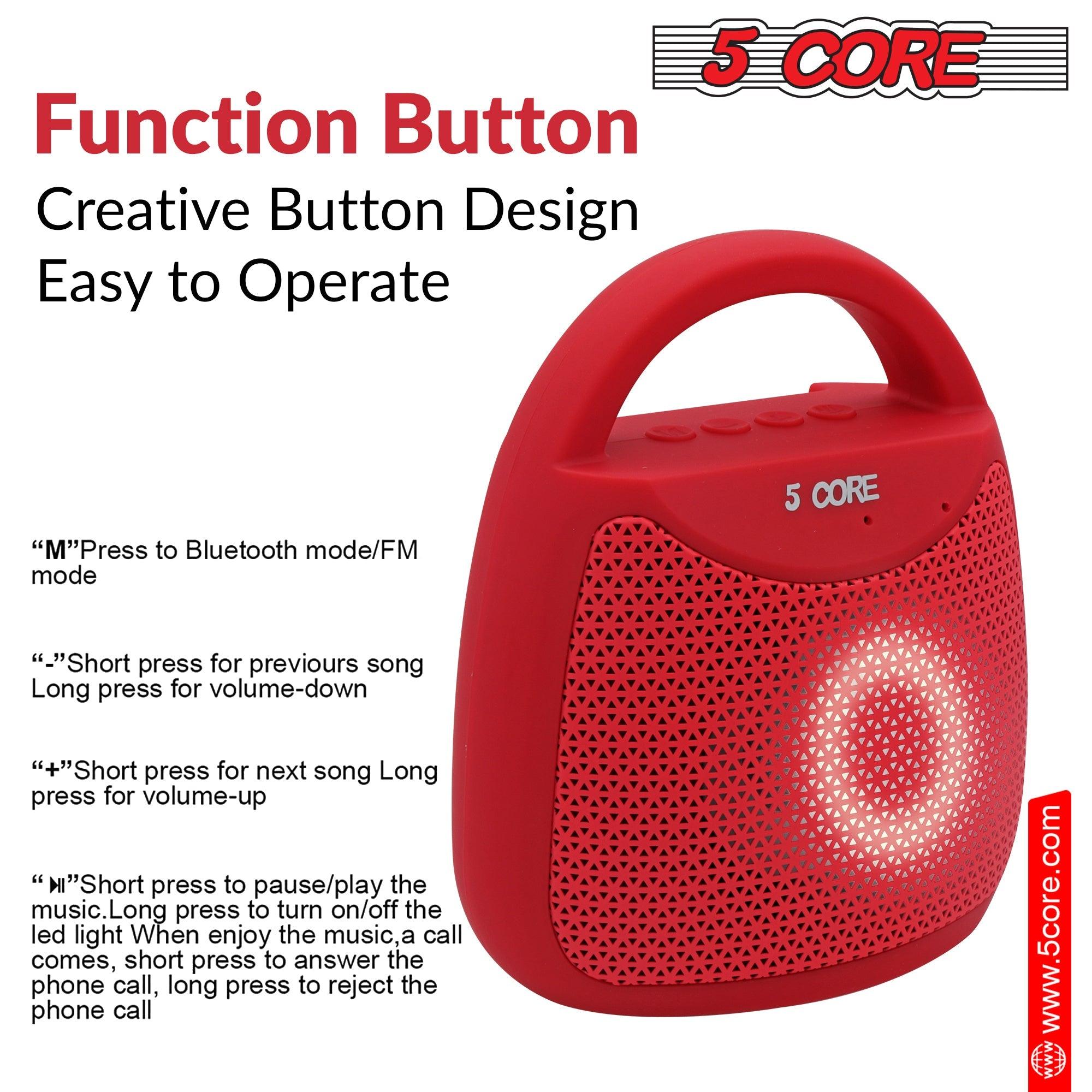 5 Core Bluetooth Speaker Wireless Outdoor Portable Waterproof Loud USB - VirtuousWares:Global