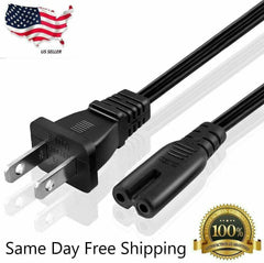 5 Core Extra Long 12ft 2 Prong Non-Polarized AC Wall Power Cable 2 - VirtuousWares:Global