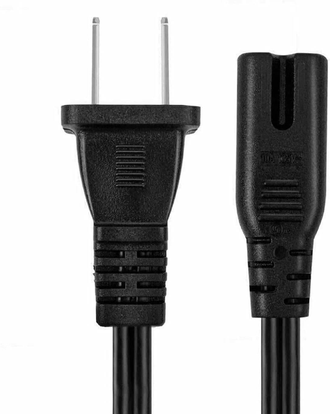 5 Core Extra Long 12ft 2 Prong Non-Polarized AC Wall Power Cable 2 - VirtuousWares:Global