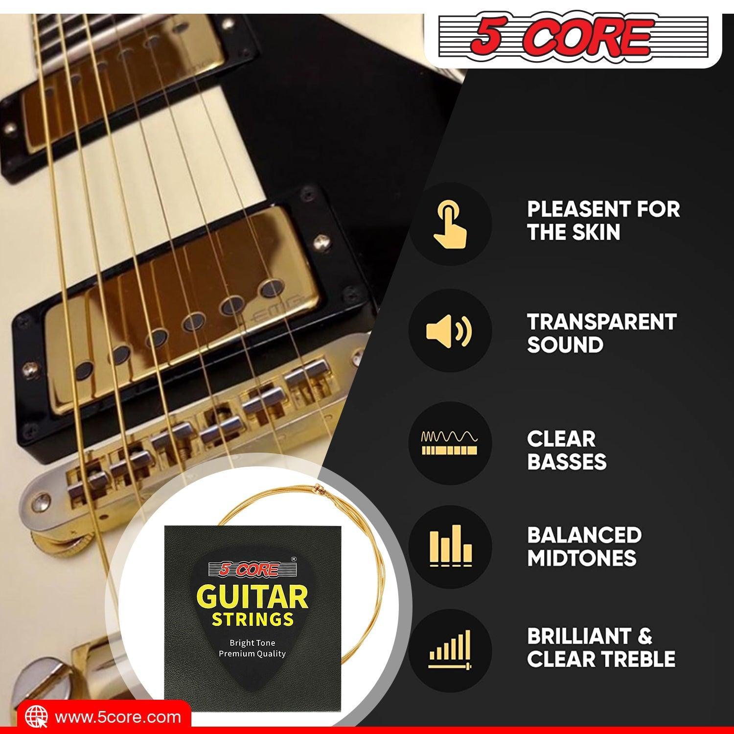 5 Core Guitar Strings 6 Pieces in 1 Set Acoustic Guitar Strings - VirtuousWares:Global